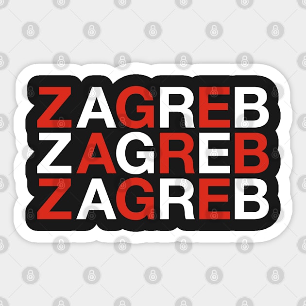 ZAGREB Croatian Flag Sticker by eyesblau